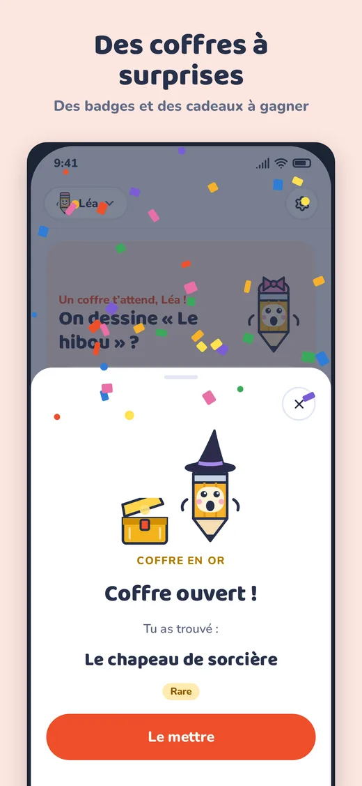 Un coffre ouvert : le chapeau de sorcière
